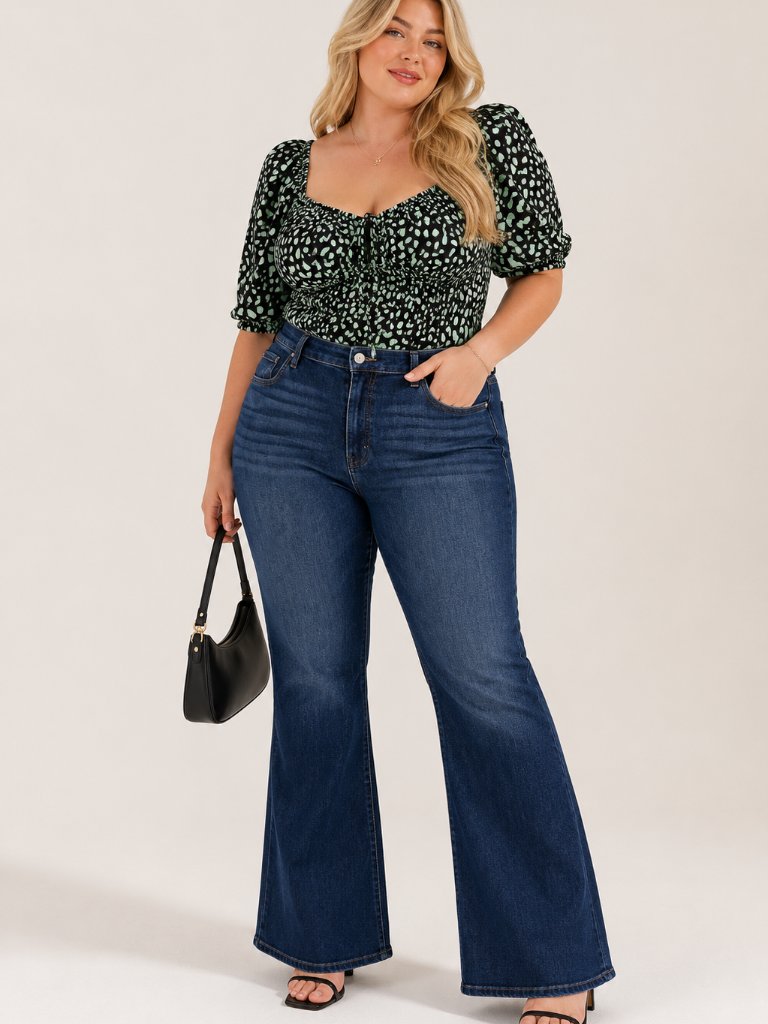 Hudson Heidi High Rise Flare Jeans Womens 32 Blue Dark Wash Denim Casual Fall